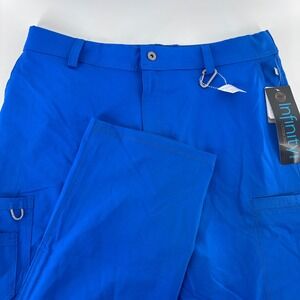 Infinity by Cherokee Scrub Pants Mens Large Tall Royal Blue Cargo New NWT